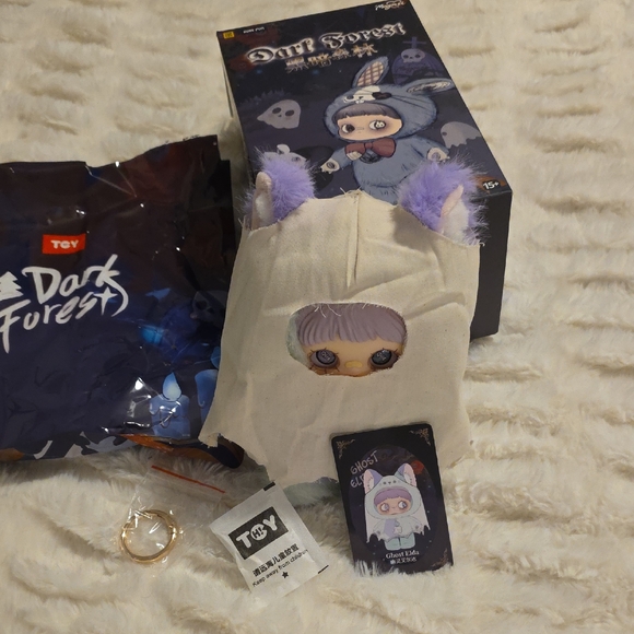 maymei Other - Dark Forest Ghost Elsa Doll Plush with Lavender Ears And Glow On The Dark Belly